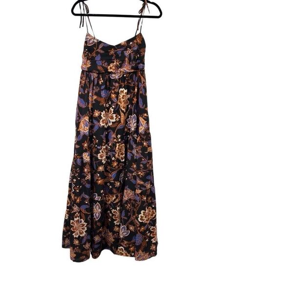 Seafolly Silk Road Paisley Cotton Blend Midi Cover-Up Sundress M‎ NWT - Picture 3 of 12